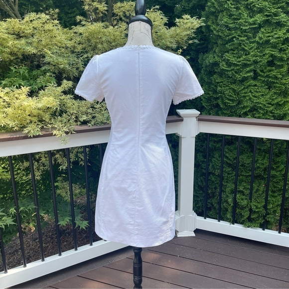 LILLY PULITZER MAISIE Pique Shift Dress White SZ 2 Preppy, Old Money, Easter - Picture 12 of 15